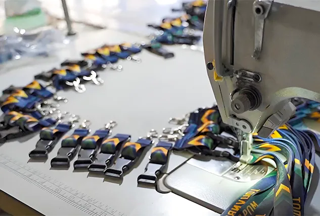 Automated Sewing Machine Manufacturing Custom Lanyards